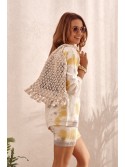 Knitted sweater and shorts set, gray and yellow 3211045 - Online store - Boutique